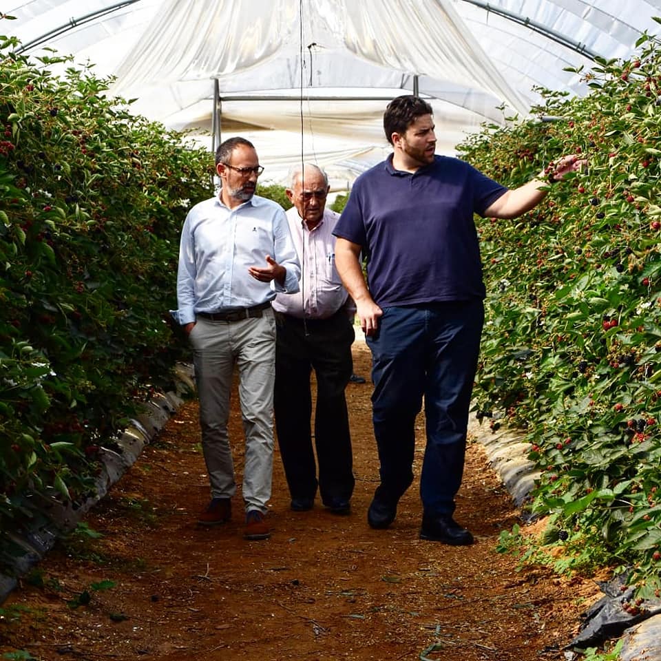 Visita de Xanty Elías a nuestros cultivos