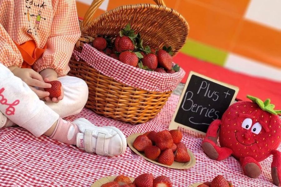 Fresas con residuos cero para los más peques.