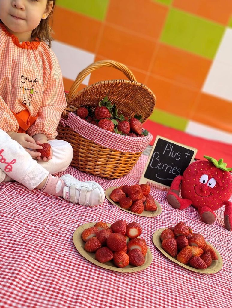 Fresas con residuos cero para los más peques.